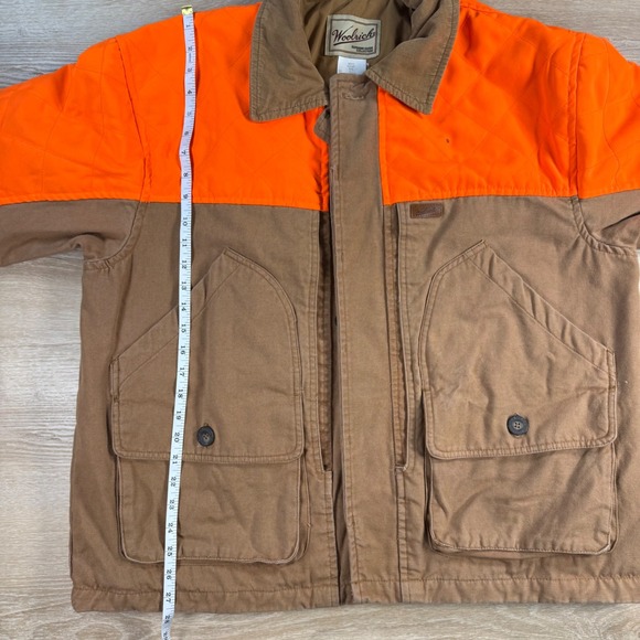 Vtg Woolrich Field Hunting Jacket Large Blaze Orange Heritage Workwear Gorpcore - Picture 5 of 14